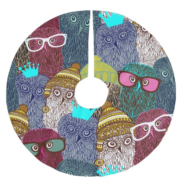 UGGLA i KRONA Julgransmatta Borstad Polyester (Framsidan)