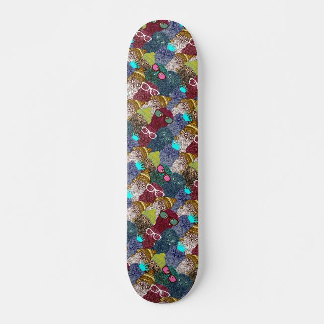 UGGLA i KRONA Mini Skateboard Bräda 18,5 Cm (Framsida)
