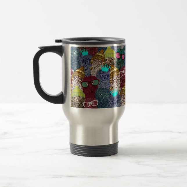 Uggla i krona resemugg (Vänster)