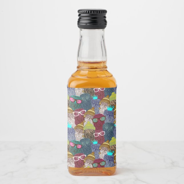 UGGLA i KRONA Spritflaskor Etikett (Framsida)