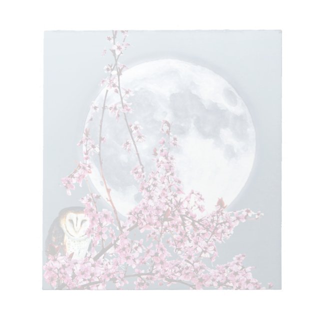 Uggla i Plum Träd Anteckningsblock (Framsida)