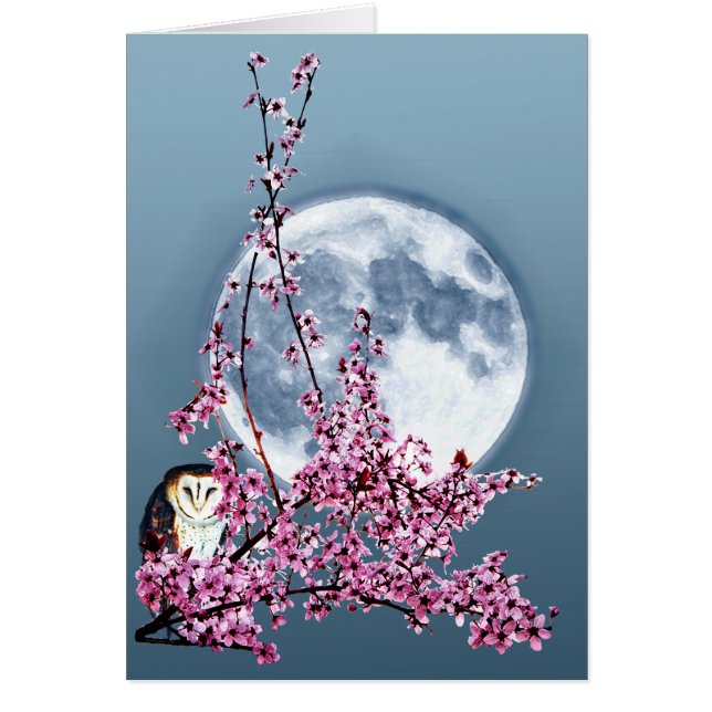 Uggla i Plum Träd OBS Kort (Framsidan)