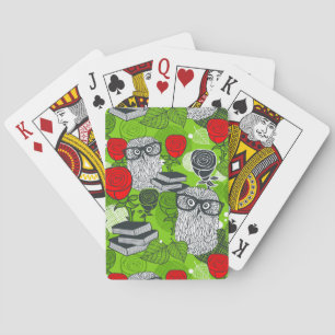 UGGLA i RÖD ROS Casinokort