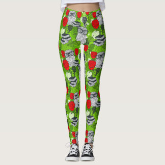 UGGLA i RÖD ROS Leggings