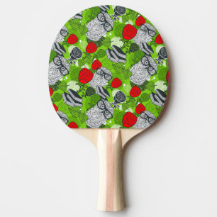 UGGLA i RÖD ROS Pingisracket