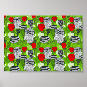 UGGLA i RÖD ROS Poster