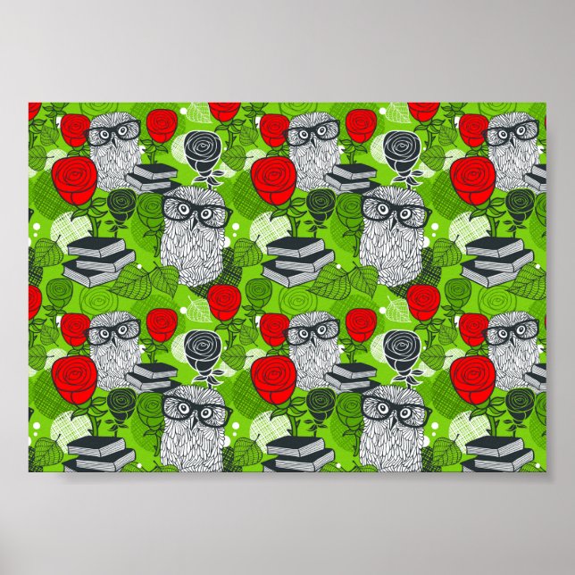 UGGLA i RÖD ROS Poster (Framsidan)