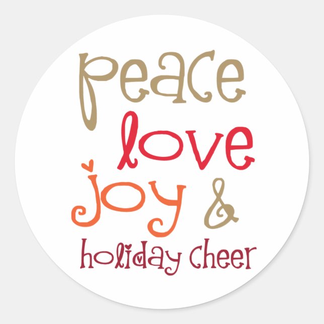 Uggla i Santa Hat Runt Klistermärke (Framsida)