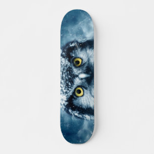 Uggla i snö skateboard