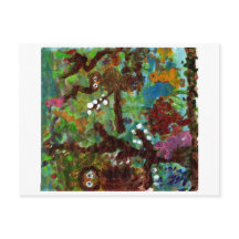 Uggla i träd, #1-vykort