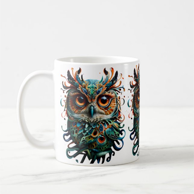 Uggla i Wisdom Inspirational kaffe koppar (Vänster)