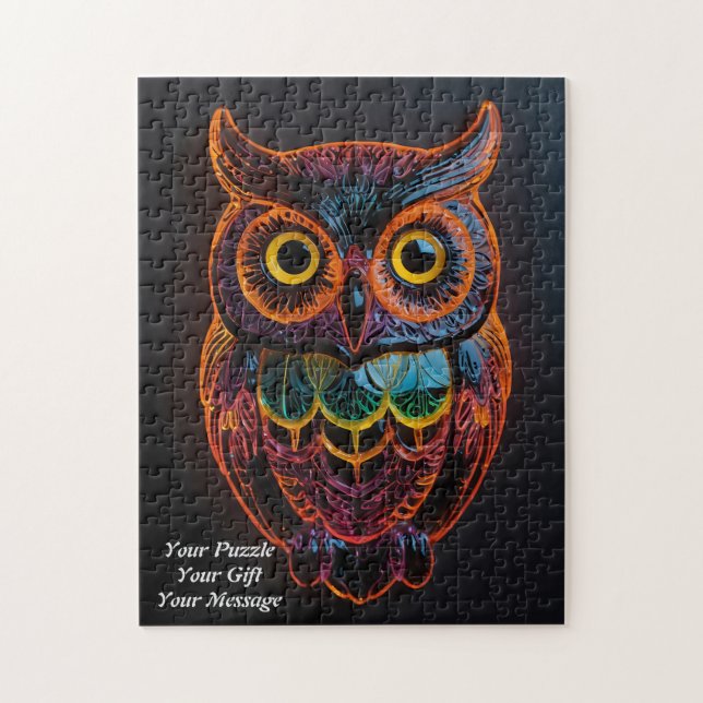 Uggla i Wisdom Pussel (Vertikal)