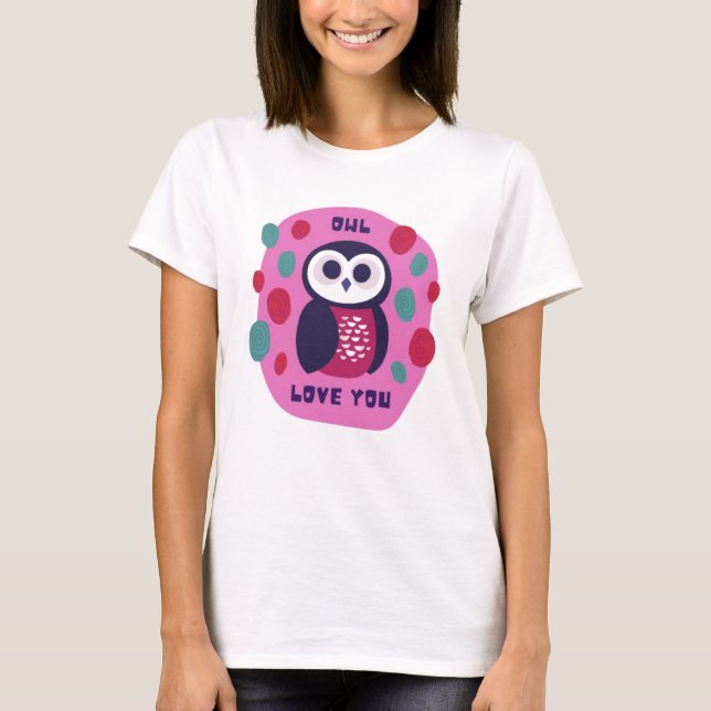 Uggla Illustrated T Shirt (Framsida)