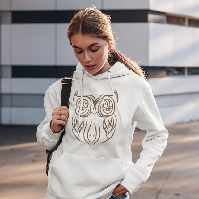 Uggla Illustration Hoodie T Shirt (Skapare uppladdad)