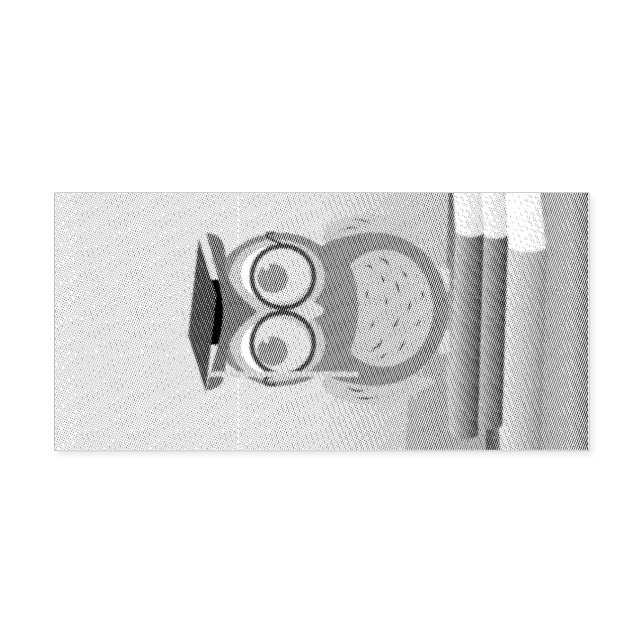 Uggla illustration självfärgande stämpel (Design)