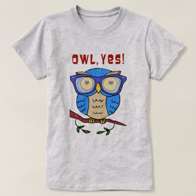Uggla, Ja! T-shirt (Design framsida)