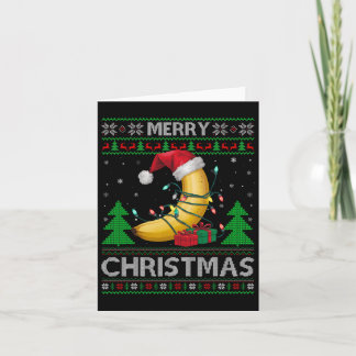 Uggla Julafton Sweater Stil Ljus Santa Banana Kris Kort