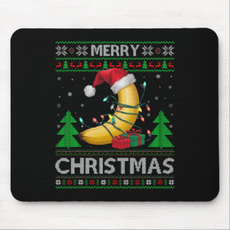 Uggla Julafton Sweater Stil Ljus Santa Banana Kris Musmatta