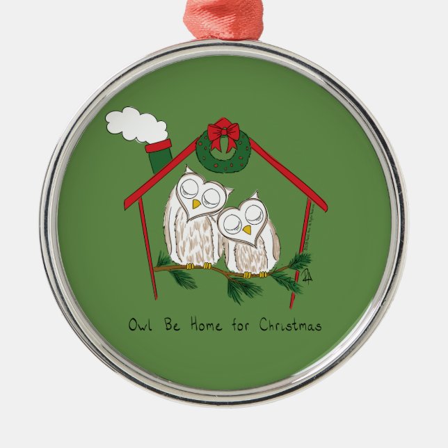 Uggla-julgräddbarn Julgransprydnad Metall (Framsidan)