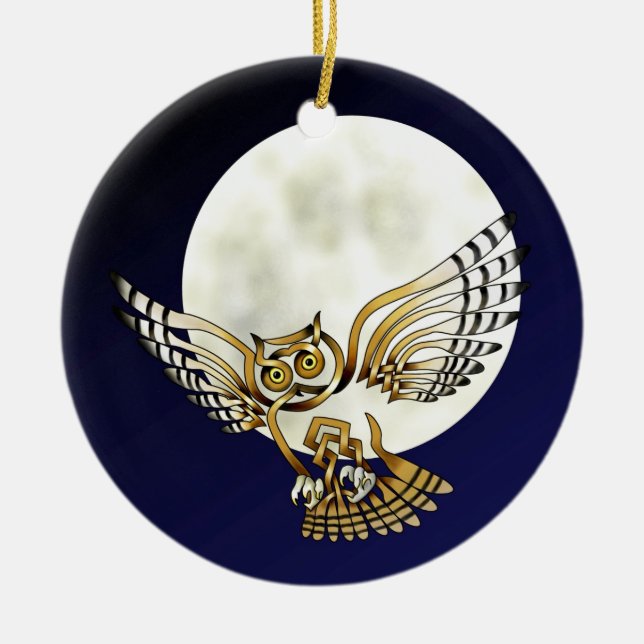 Uggla Julgransprydnad Keramik (Framsidan)