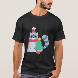 Uggla Julkapplöpningen Santa Julafton Träd Cute Ly T Shirt