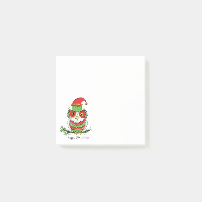 Uggla-julklappen Funny Helgdag Post-it Block (Framsida)