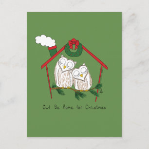 Uggla-julklappen Funny Helgdag Vykort