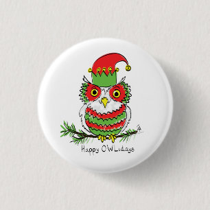 Uggla julklappen, ynka Helgdag Knapp