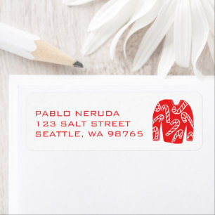 Uggla Julsötare Julafton ANPASSNINGSBAR Mailing Ad Returadress Etikett