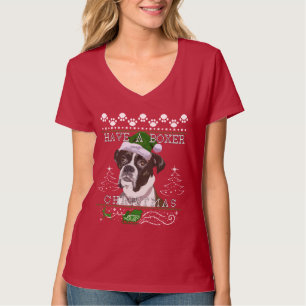 Uggla julsötare - omvänd brindle Boxer T Shirt
