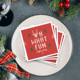 Uggla Julsötare Party Julfest Napkins Pappersservett