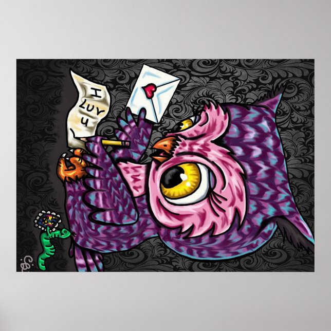 Uggla Kärlek Brev Poster (Framsidan)