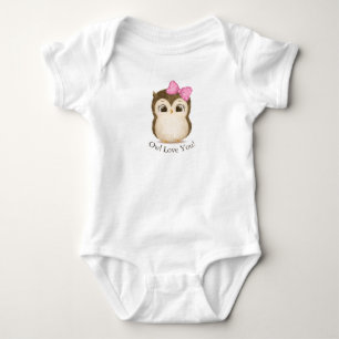 Uggla Kärlek You Flicka Roligt Girly Typography T Shirt