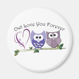 Uggla Kärlek You Forever, Cute Ugglor och Hjärtdes Magnet