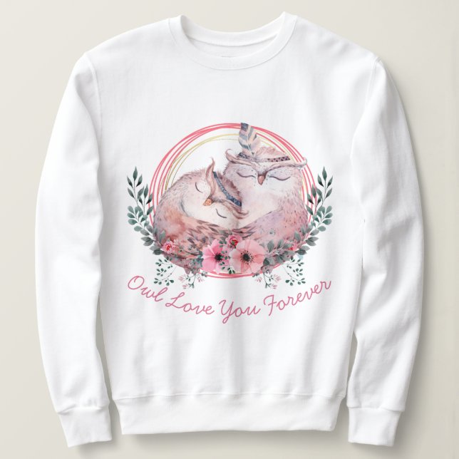 Uggla Kärlek You Forever T Shirt (Design framsida)