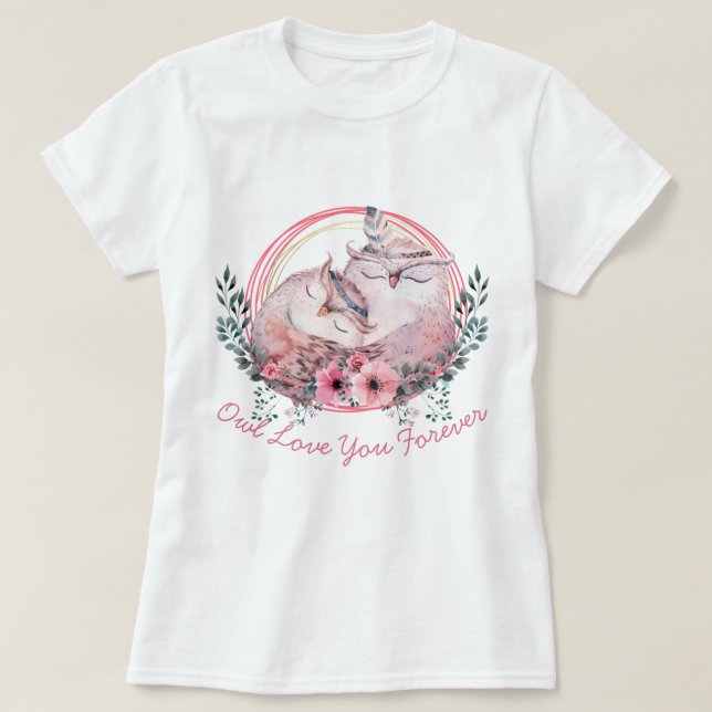 Uggla Kärlek You Forever T Shirt (Design framsida)