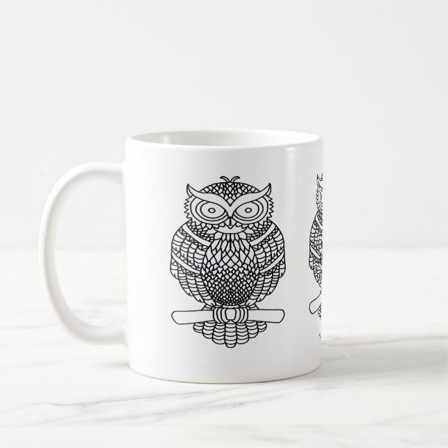 Uggla - Klassisk mugg (11oz) (Vänster)