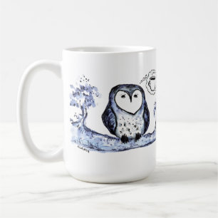 Uggla kväll kaffemugg