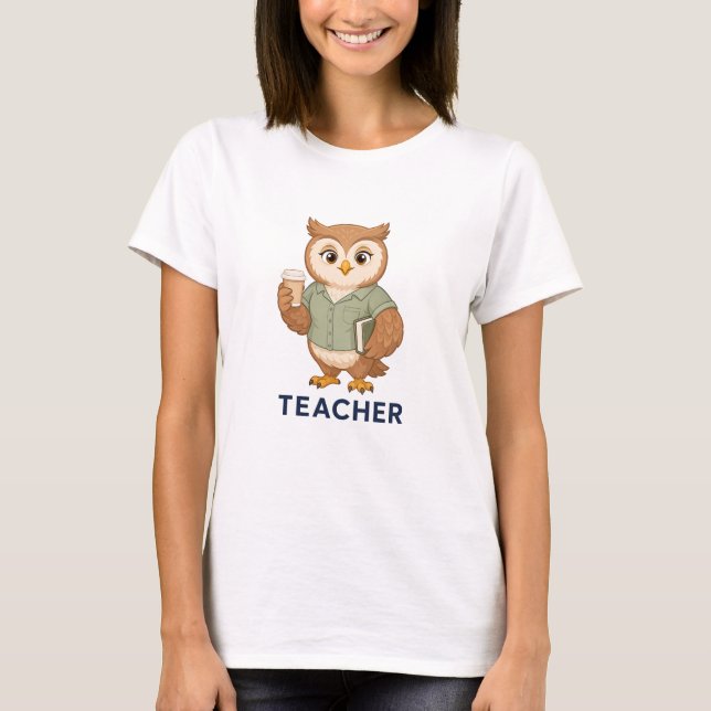 Uggla lärare t shirt (Framsida)