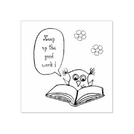 Uggla lärares anpassningsbar, träkonst frimärke stämpel