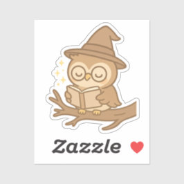 Uggla Läsa en stavning Bok Klistermärken