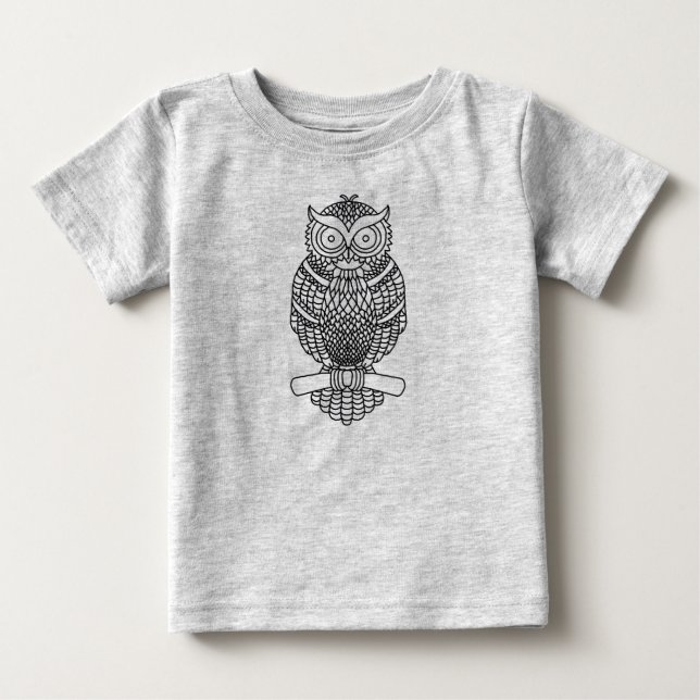 Uggla (levande) - Baby T-Shirt (Framsida)