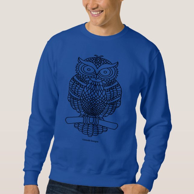 Uggla (levande) - Herrens sweatshirt (Framsida)