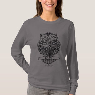 Uggla (levande) - Kvinnors långärmad skjorta T Shirt