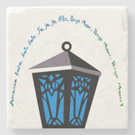 Uggla Lykta Stenkoj - Ljusblå Stenunderlägg