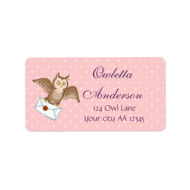 Uggla mail adress adressetikett (Framsidan)