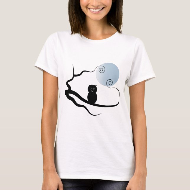 Uggla & måne tee shirt (Framsida)