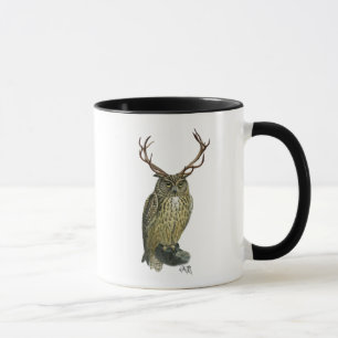 Uggla med Antlers slätt 2 Mugg