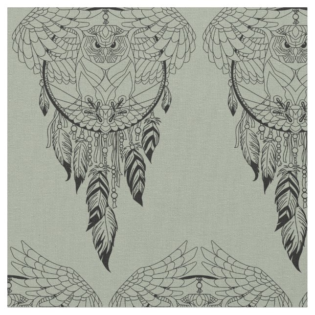 uggla med drömmare tyg (Närbild)