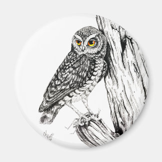 Uggla med gräshoppermagnet magnet